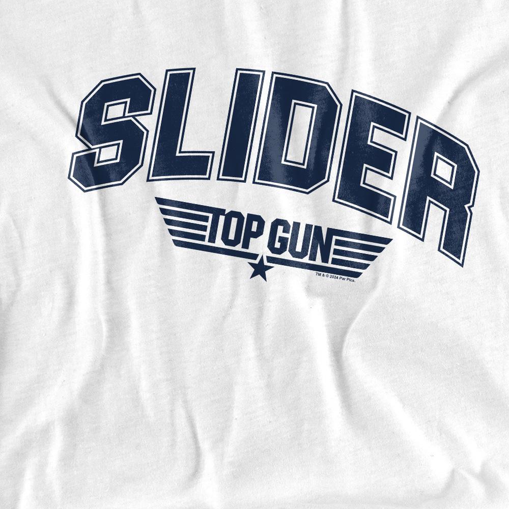White - Pack Shot - Top Gun Unisex Adult Slider Varsity T-Shirt