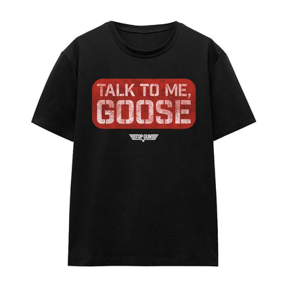 Black - Front - Top Gun Unisex Adult Talk To Me Goose Stamp T-Shirt