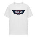 White - Front - Top Gun Unisex Adult Wingman Anytime T-Shirt