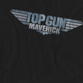 Black - Side - Top Gun: Maverick Unisex Adult Logo T-Shirt