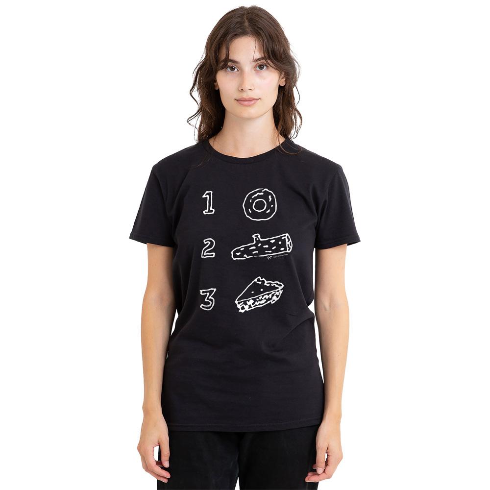 Black - Side - Twin Peaks Unisex Adult Pie Log Donut T-Shirt