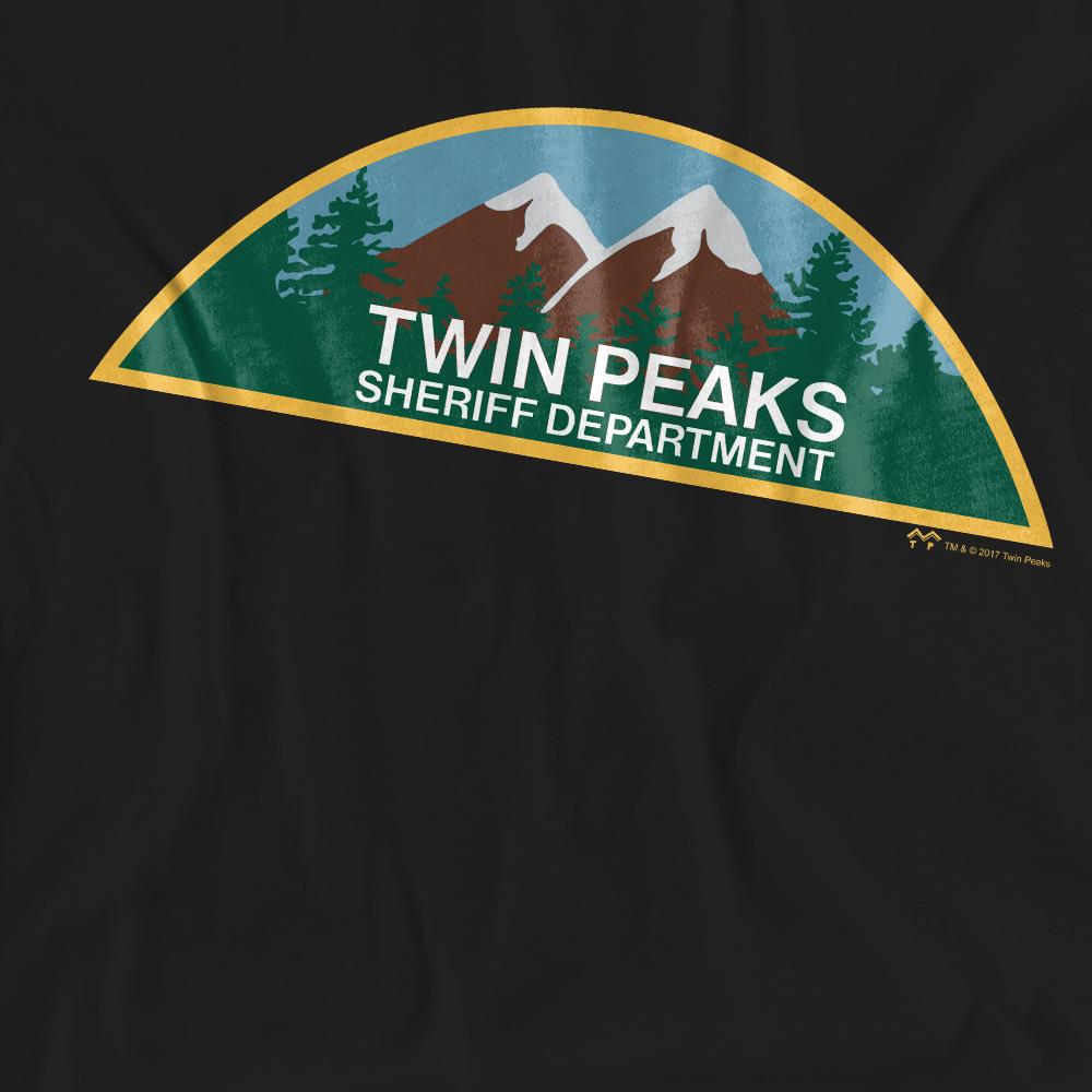 Black - Pack Shot - Twin Peaks Unisex Adult Sheriff Department T-Shirt