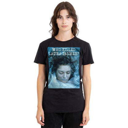 Black - Side - Twin Peaks Unisex Adult Who Killed Laura T-Shirt