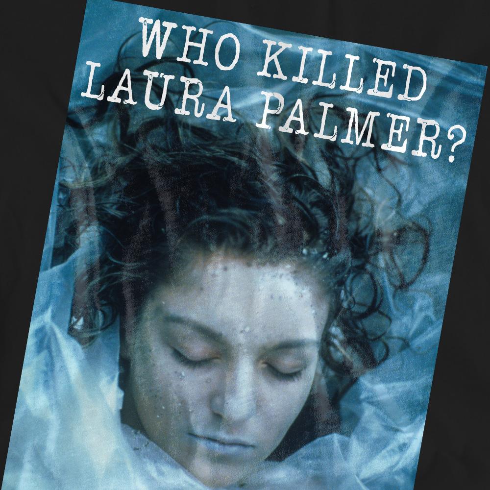 Black - Pack Shot - Twin Peaks Unisex Adult Who Killed Laura T-Shirt