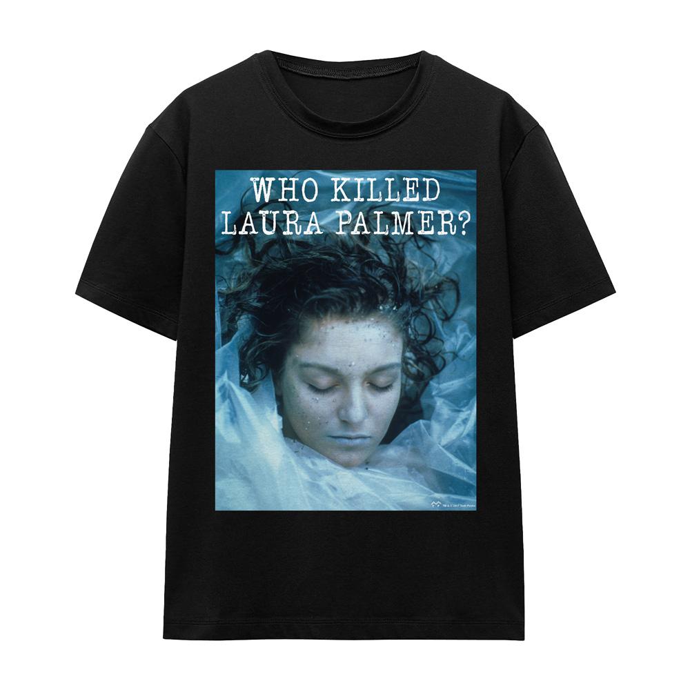 Black - Front - Twin Peaks Unisex Adult Who Killed Laura T-Shirt