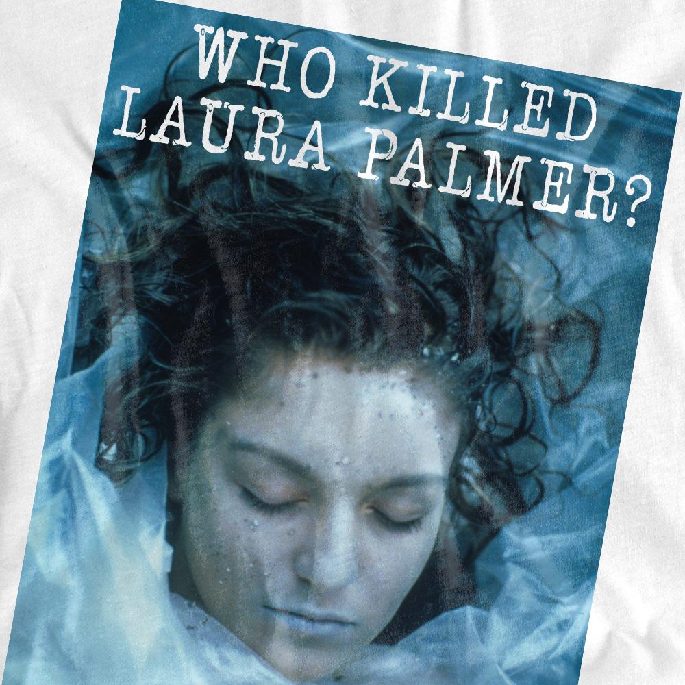 White - Side - Twin Peaks Unisex Adult Who Killed Laura T-Shirt