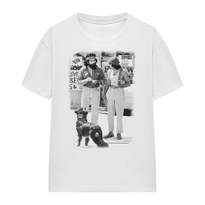 White - Front - Cheech & Chong Unisex Adult Up In Smoke Dog T-Shirt