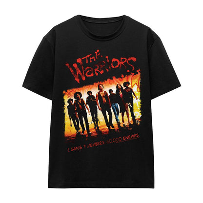 Black - Front - The Warriors Unisex Adult One Gang T-Shirt