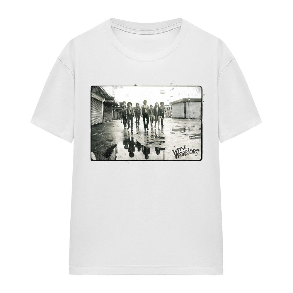 White - Front - The Warriors Unisex Adult Rolling Deep T-Shirt