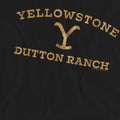 Black - Side - Yellowstone Unisex Adult Arched Logo T-Shirt