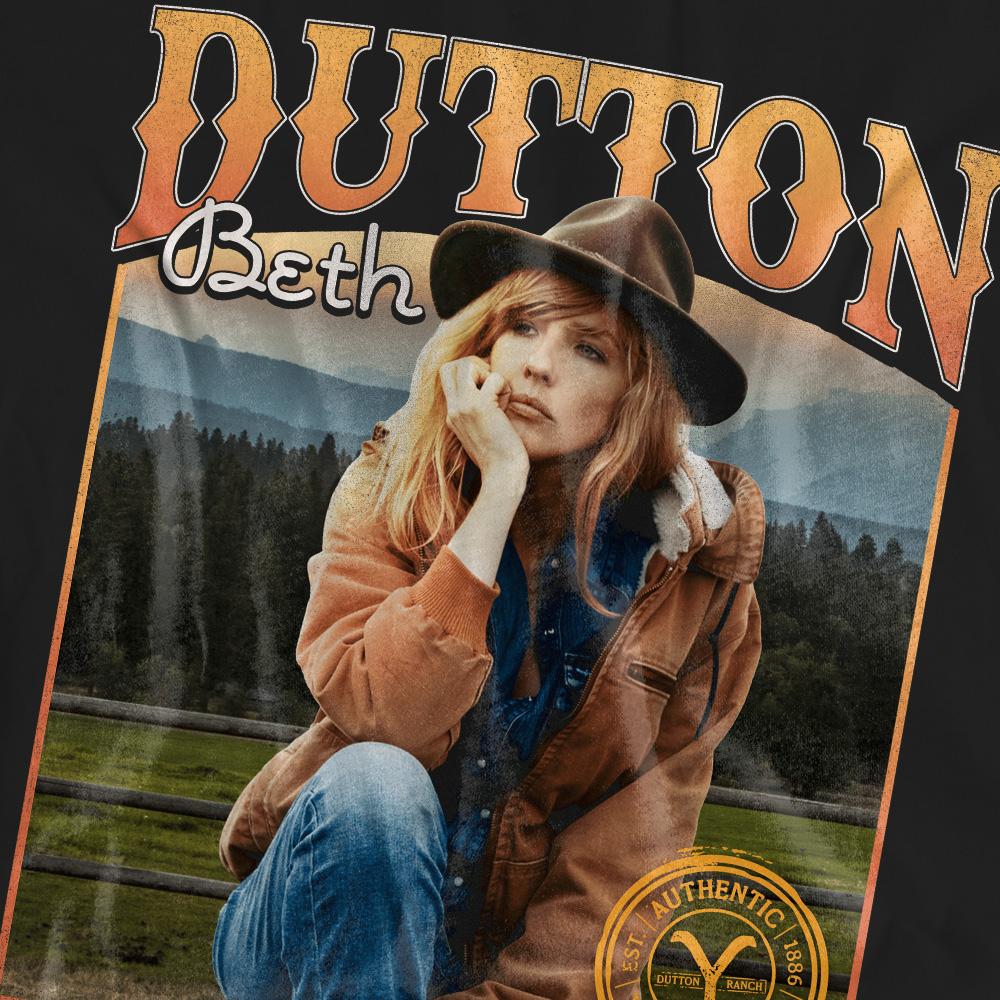 Black - Side - Yellowstone Unisex Adult Thoughts Beth Dutton T-Shirt