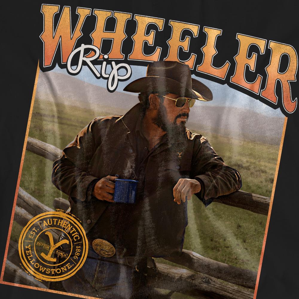 Black - Side - Yellowstone Unisex Adult Coffee with Rip Wheeler T-Shirt