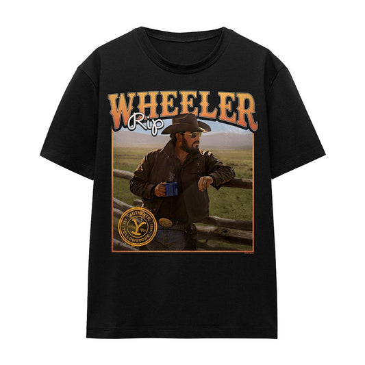 Black - Front - Yellowstone Unisex Adult Coffee with Rip Wheeler T-Shirt