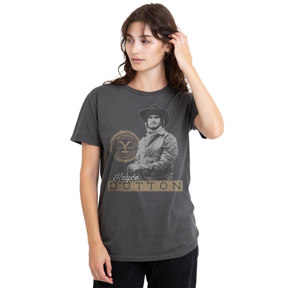 Charcoal - Side - Yellowstone Unisex Adult Kayce Dutton T-Shirt