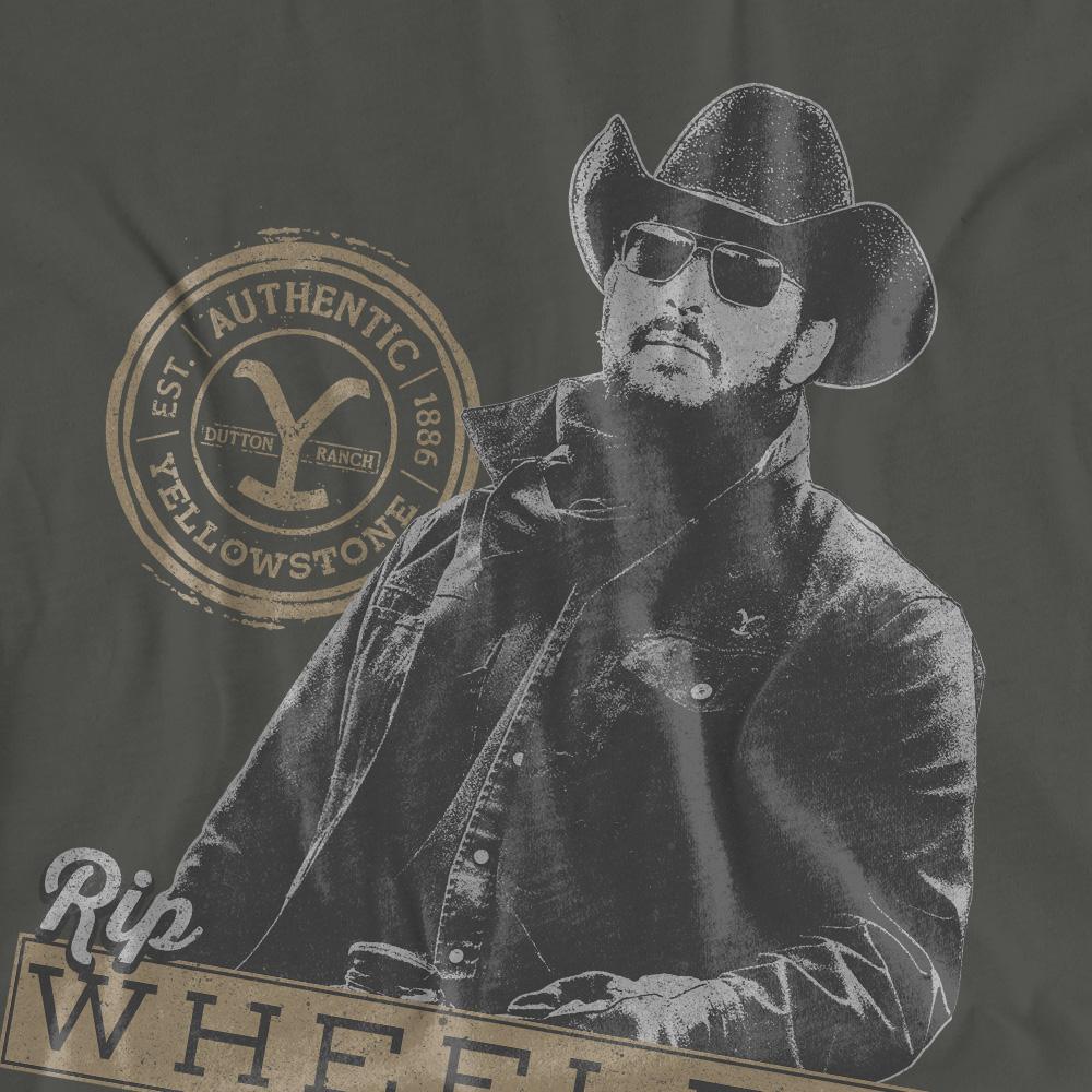 Charcoal - Side - Yellowstone Unisex Adult Rip Wheeler T-Shirt