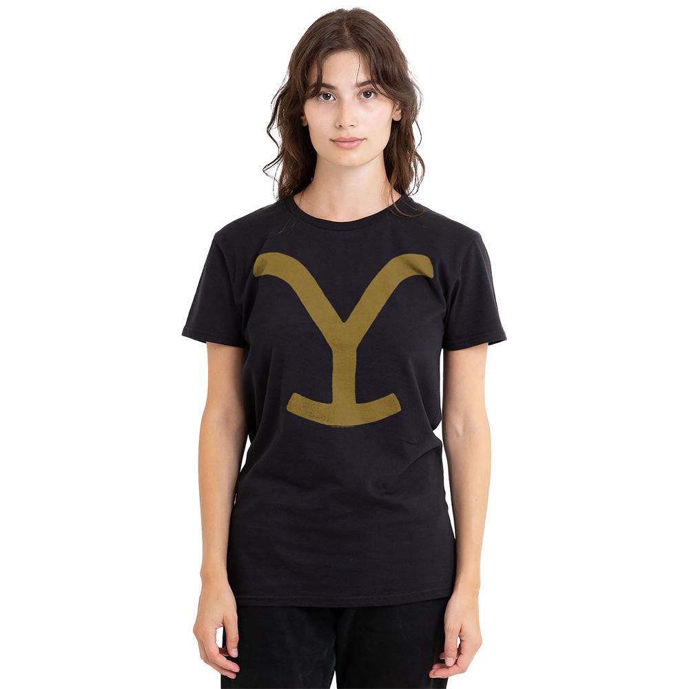 Black - Side - Yellowstone Unisex Adult Brand T-Shirt