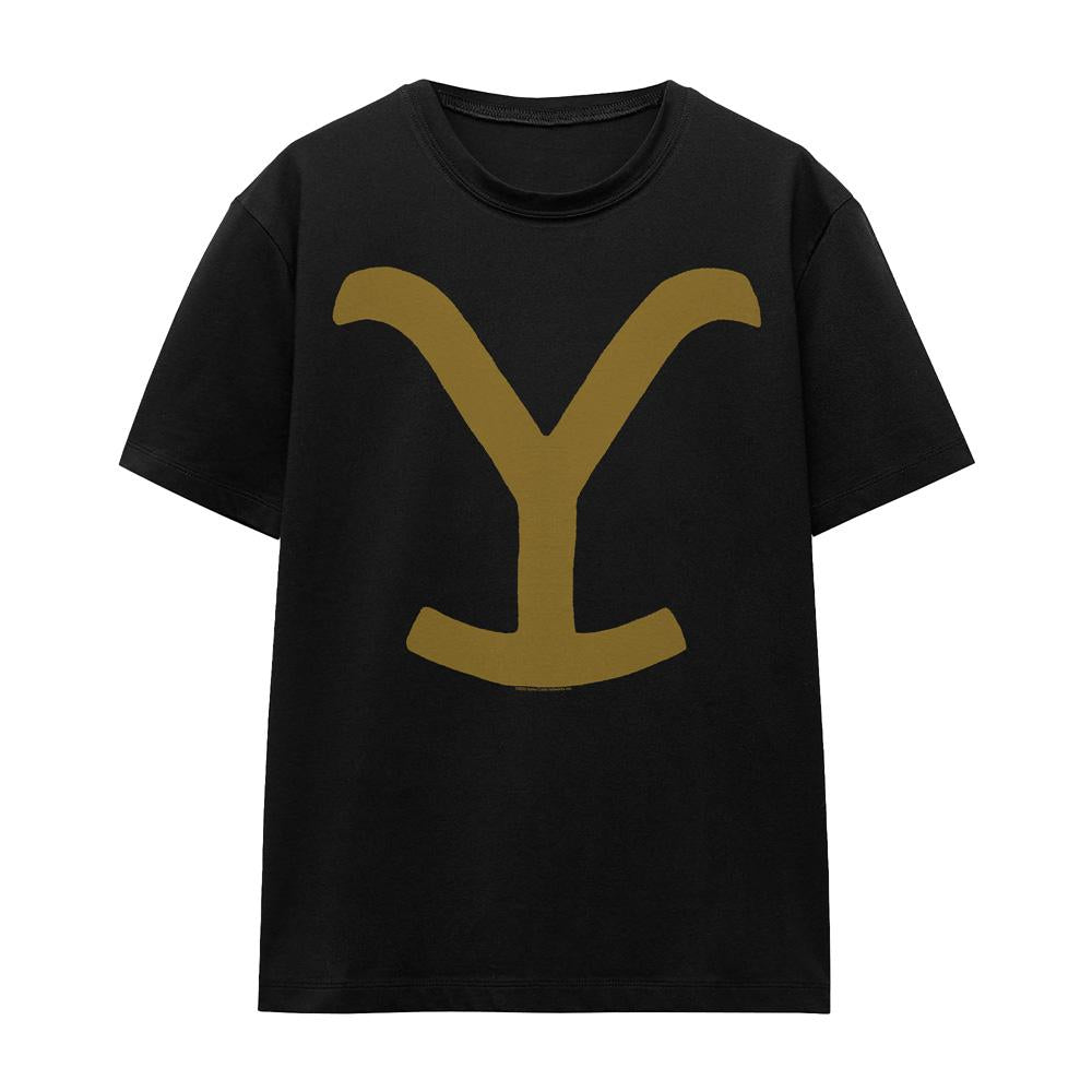 Black - Front - Yellowstone Unisex Adult Brand T-Shirt