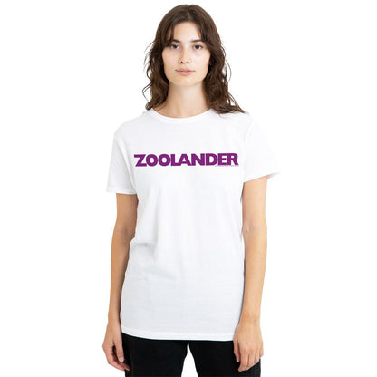 White - Side - Zoolander Unisex Adult Logo T-Shirt
