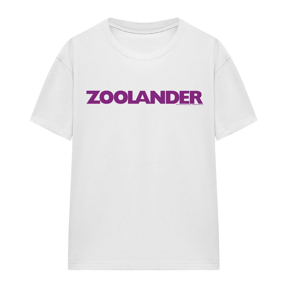 White - Front - Zoolander Unisex Adult Logo T-Shirt