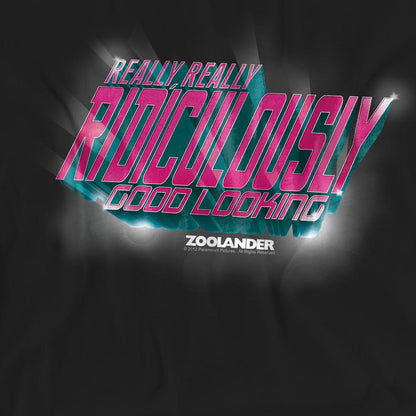 Black - Side - Zoolander Unisex Adult Ridiculously Good Looking T-Shirt