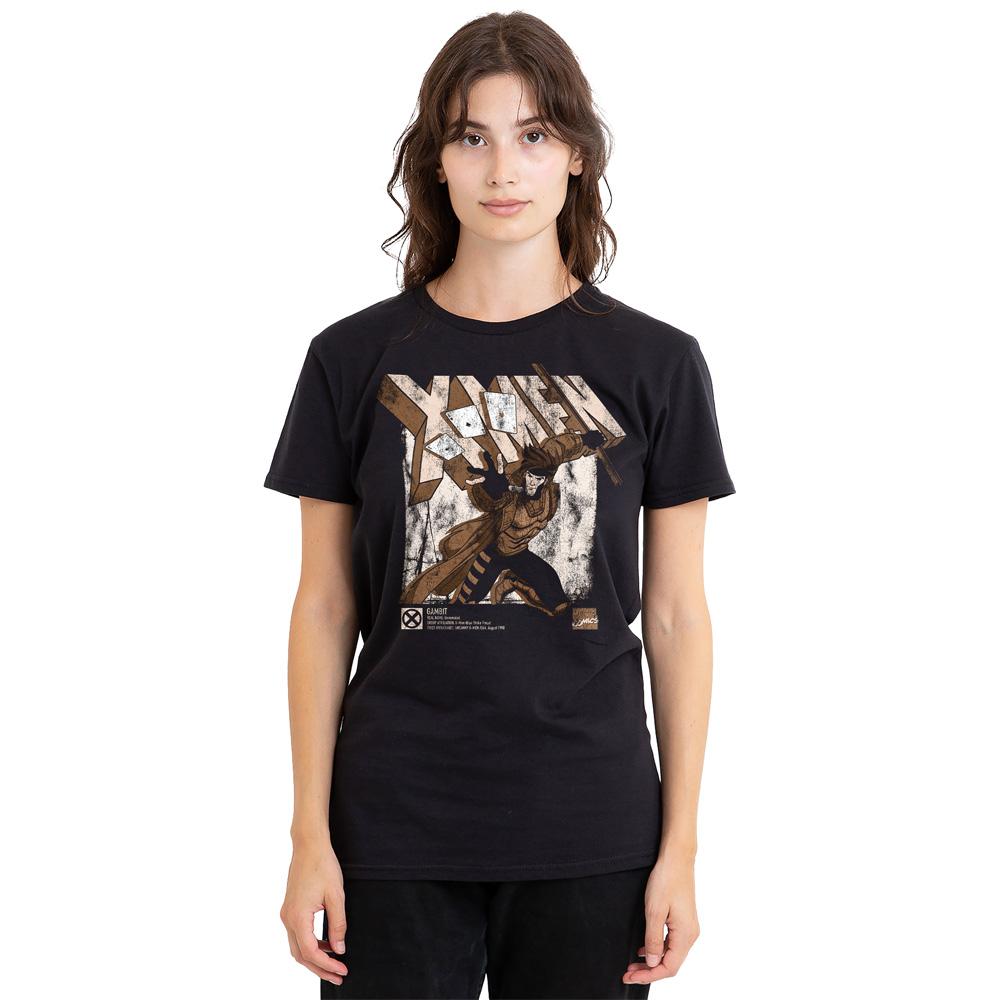 Black - Lifestyle - Marvel Unisex Adult X-Men Gambit Infographic T-Shirt