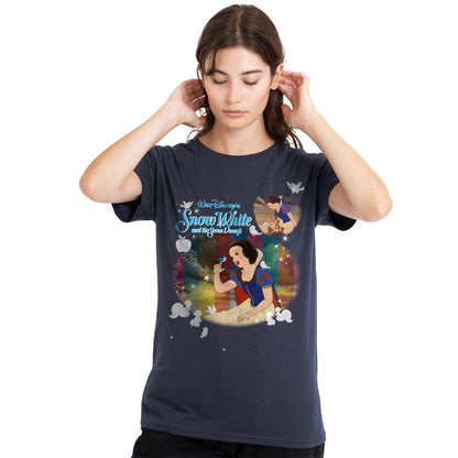 Deep Navy - Side - Moana Unisex Adult Maui Stacked T-Shirt