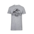 Sports Grey - Front - Jurassic Park Mens Chinese Logo Marl T-Shirt