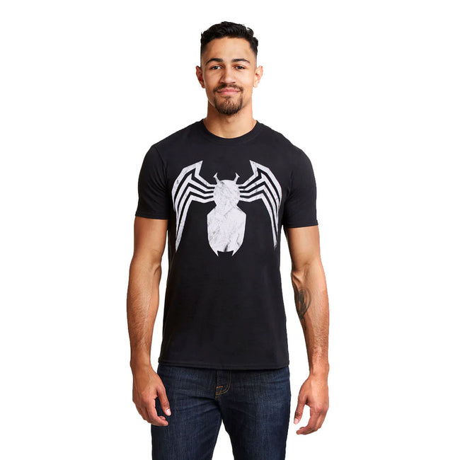 Black - Side - Marvel Mens Venom Emblem T-Shirt