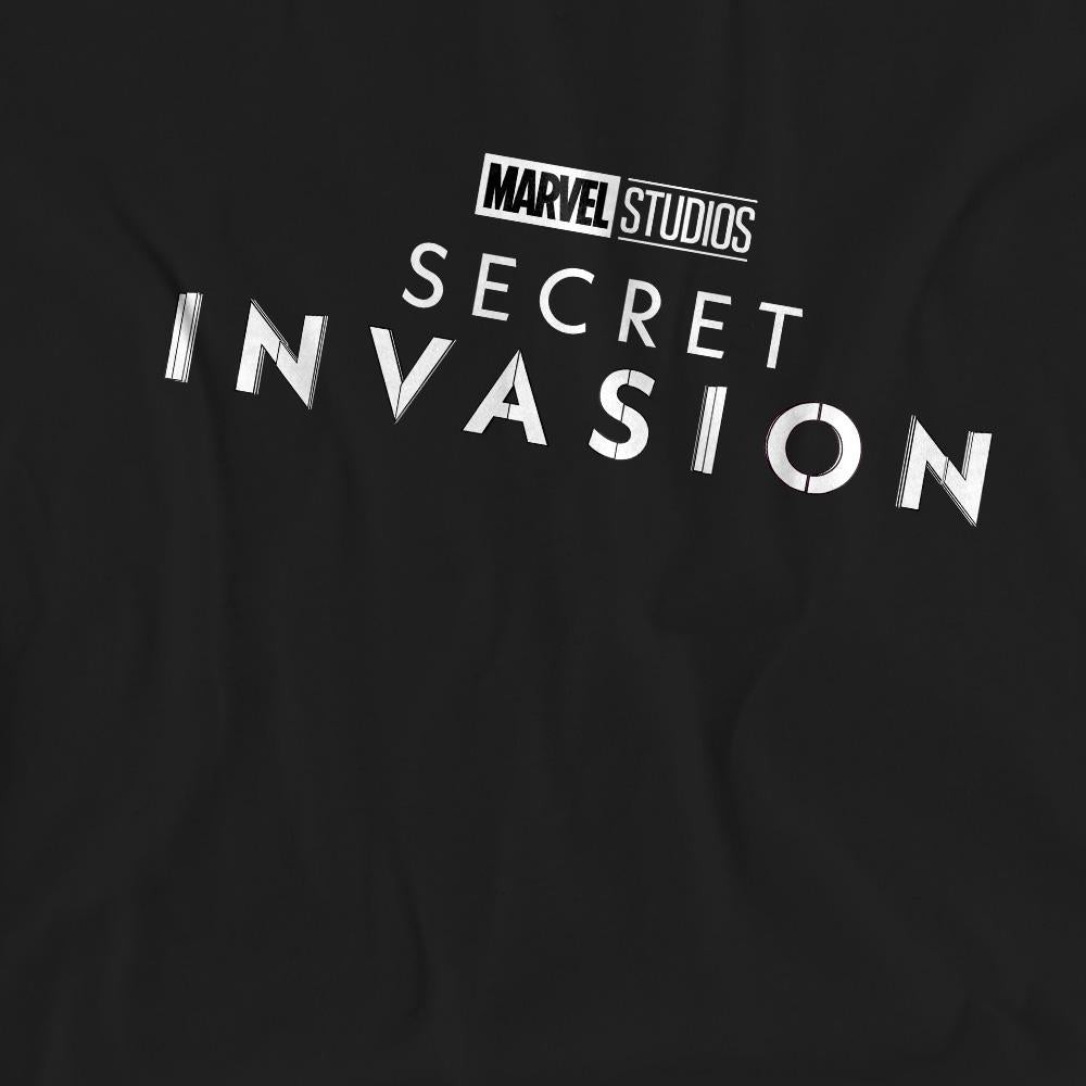 Black - Pack Shot - Marvel Unisex Adult Secret Invasion Logo T-Shirt