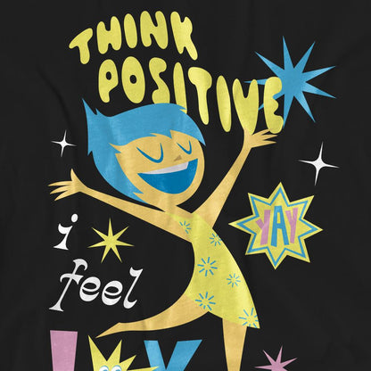 Black - Pack Shot - Inside Out 2 Unisex Adult Think Positive Joy T-Shirt