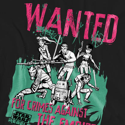 Black - Pack Shot - Star Wars Unisex Adult Wanted Rebels T-Shirt