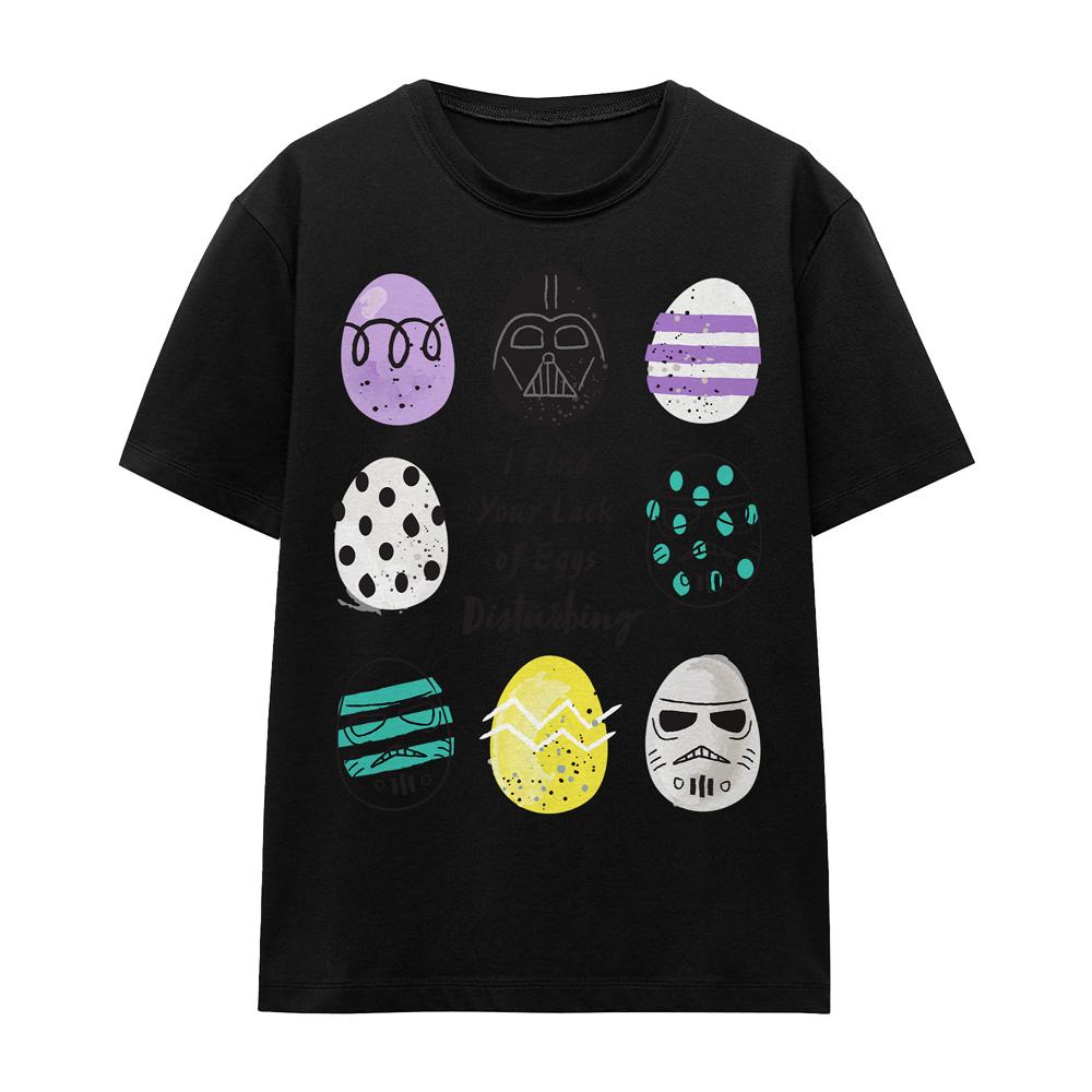 Black - Front - Star Wars Unisex Adult Your Lack Of Easter Eggs Disturbing Darth Vader T-Shirt