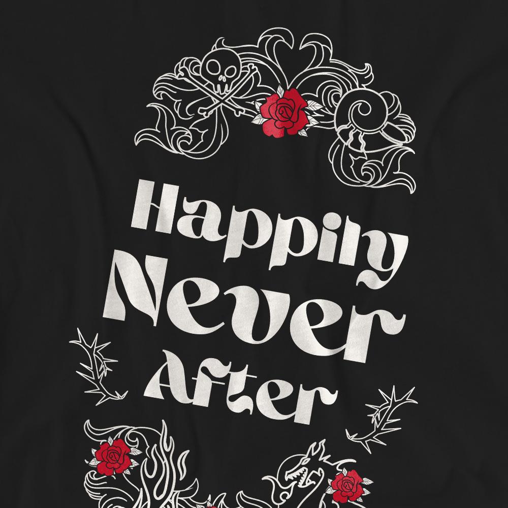 Black - Pack Shot - Disney Villains Unisex Adult Happily Never After Valentine`s Day T-Shirt