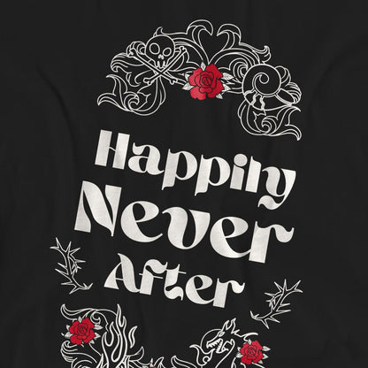 Black - Pack Shot - Disney Villains Unisex Adult Happily Never After Valentine`s Day T-Shirt