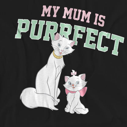 Black - Side - The Aristocats Unisex Adult My Mum Is Purrfect Duchess & Marie Mothers Day T-Shirt