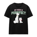 Black - Front - The Aristocats Unisex Adult My Mum Is Purrfect Duchess & Marie Mothers Day T-Shirt