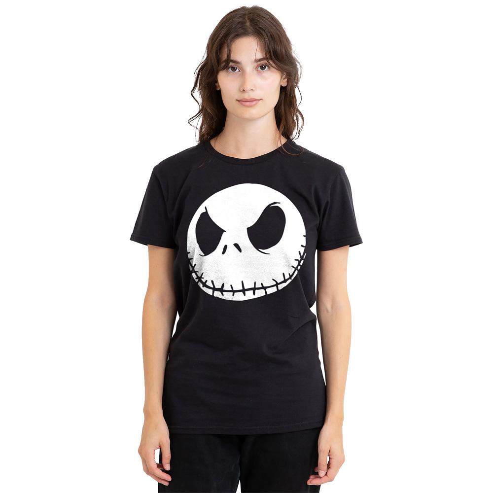 Black - Side - The Nightmare Before Christmas Unisex Adult Jack Face T-Shirt