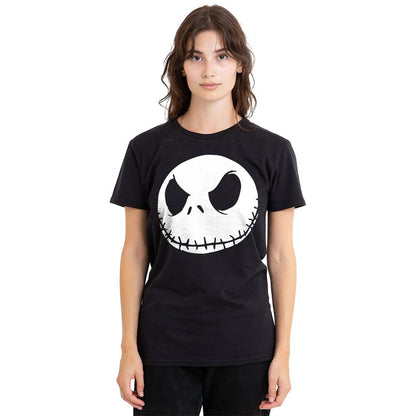 Black - Side - The Nightmare Before Christmas Unisex Adult Jack Face T-Shirt