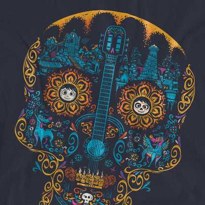 Deep Navy - Pack Shot - The Nightmare Before Christmas Unisex Adult Monster Jack Sally Drawing T-Shirt