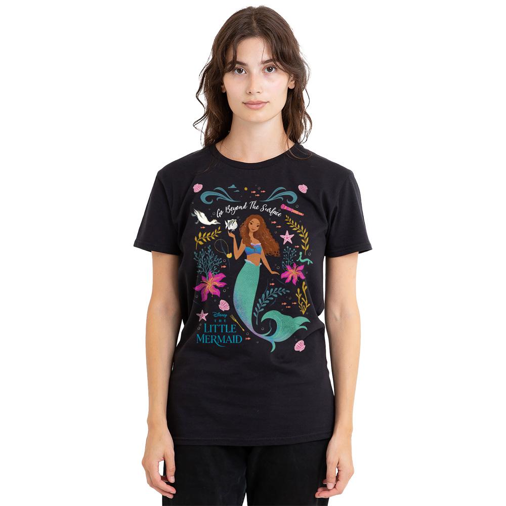 Black - Side - The Little Mermaid Unisex Adult Go Beyond The Surface Ariel T-Shirt