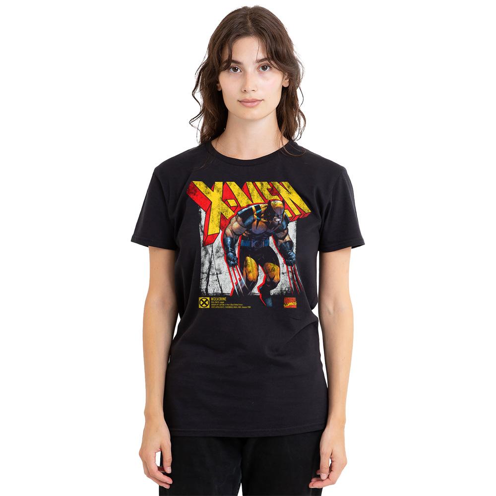 Black - Side - Marvel Unisex Adult X-Men Wolverine Infographic T-Shirt