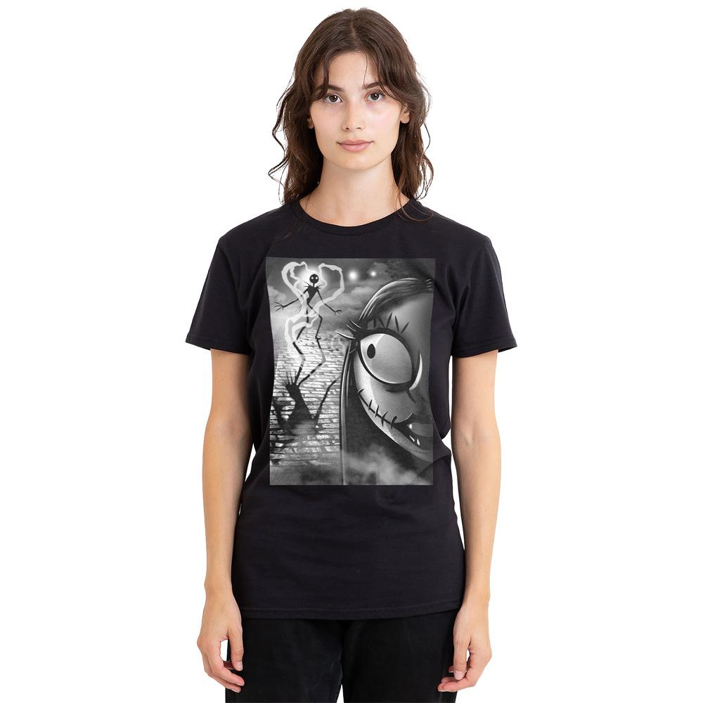 Black - Side - The Nightmare Before Christmas Unisex Adult Sally Close Up T-Shirt