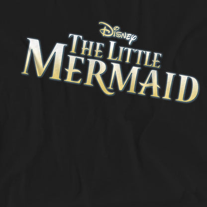 Black - Pack Shot - The Little Mermaid Unisex Adult Logo T-Shirt
