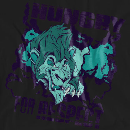Black - Pack Shot - Disney Villains Unisex Adult Hungry For Respect Scar T-Shirt