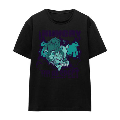 Black - Front - Disney Villains Unisex Adult Hungry For Respect Scar T-Shirt