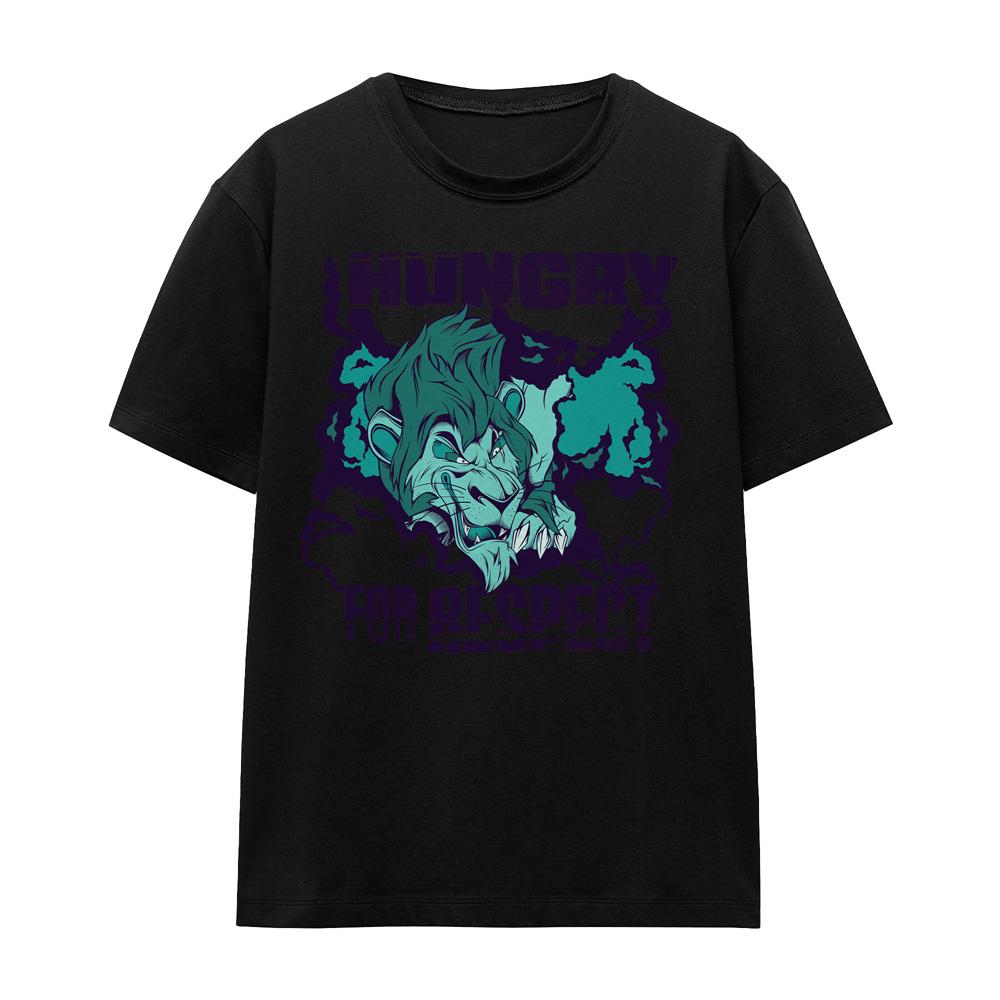Black - Front - Disney Villains Unisex Adult Hungry For Respect Scar T-Shirt