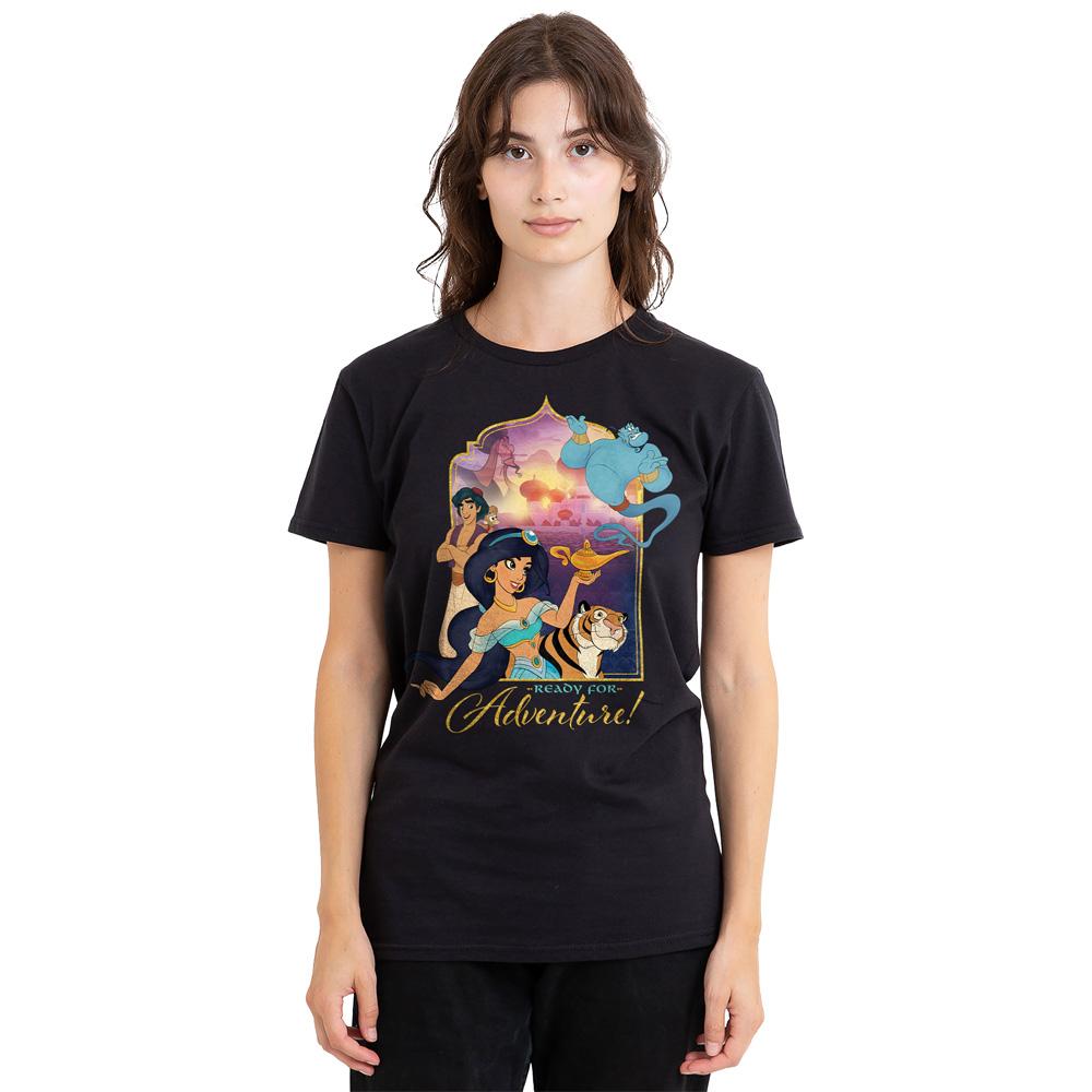 Black - Lifestyle - Aladdin Unisex Adult Are Ready For Adventure Jasmine Abu Rajah Genie T-Shirt