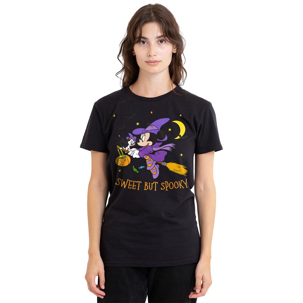 Black - Side - Disney Unisex Adult Spooky Witch Minnie Mouse T-Shirt