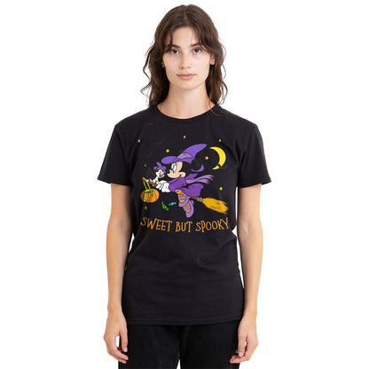 Black - Side - Disney Unisex Adult Spooky Witch Minnie Mouse T-Shirt