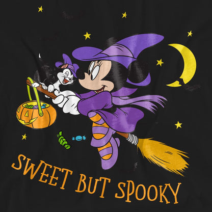 Black - Pack Shot - Disney Unisex Adult Spooky Witch Minnie Mouse T-Shirt